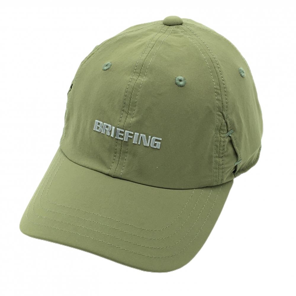 【超美品】ブリーフィング ナイロンキャップ カーキ ロゴ FREE   ゴルフウェア 2024年モデル BRIEFING
