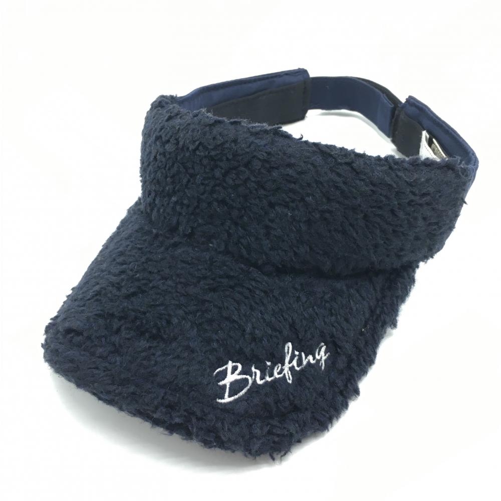 ブリーフィング サンバイザー ネイビー つばボア FREE   ゴルフウェア BRIEFING