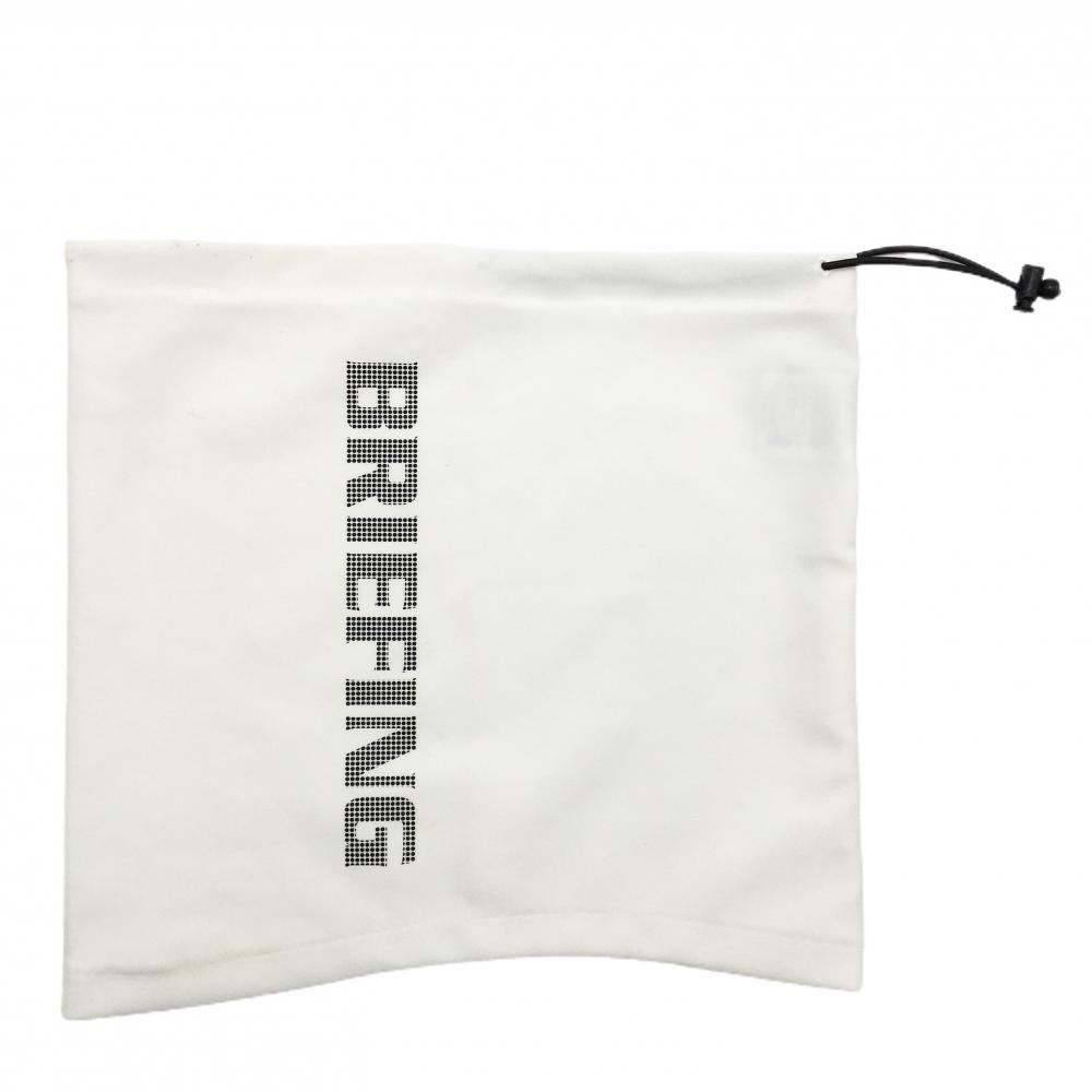 【美品】ブリーフィング ネックウォーマー 白×黒 ロゴドット ドローコード  FREE  ゴルフウェア BRIEFING