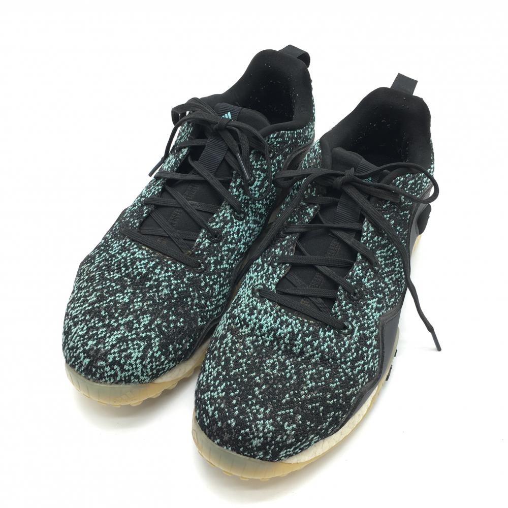 アディダス ゴルフシューズ 黒×ミントブルー FW5614 コードカオス21 スパイクレス メンズ 26.0 ゴルフウェア adidas