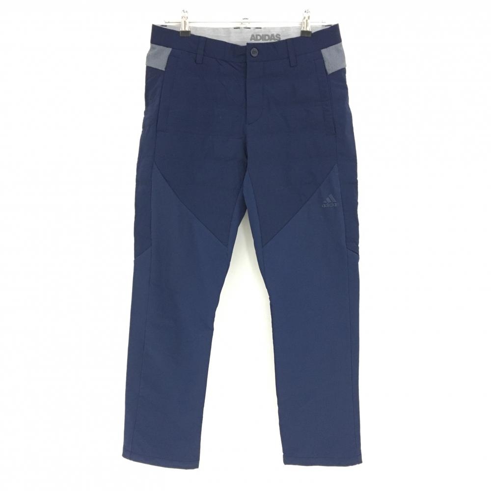 アディダス 切替中綿パンツ ネイビー×グレー 下部ストレッチ メンズ J/M ゴルフウェア adidas