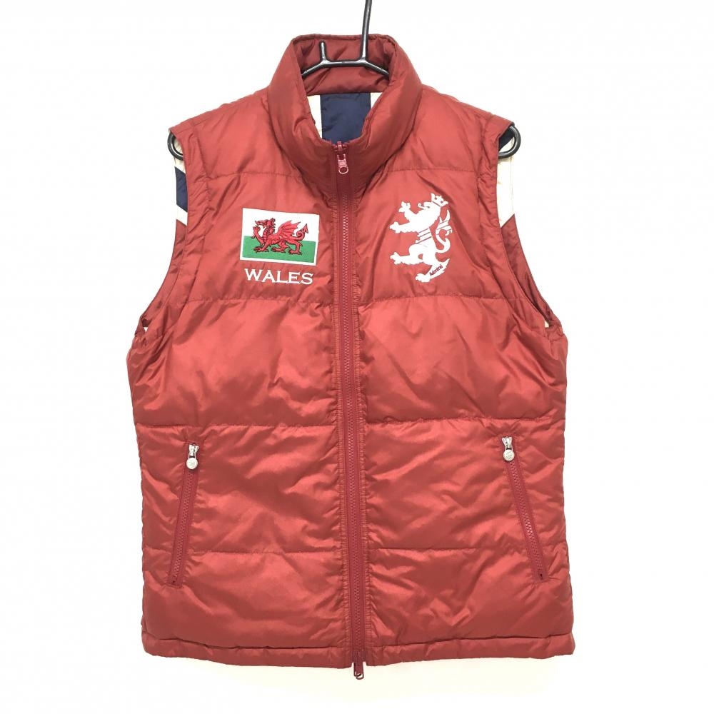 アドミラル 中綿リバーシブルベスト レッド×白 ウェールズ国旗  メンズ L ゴルフウェア Admiral