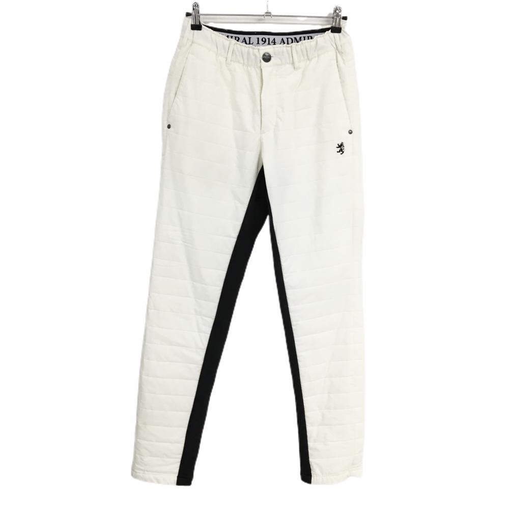 アドミラル 中綿パンツ アイボリー×黒 ウエストゴム メンズ M ゴルフウェア Admiral