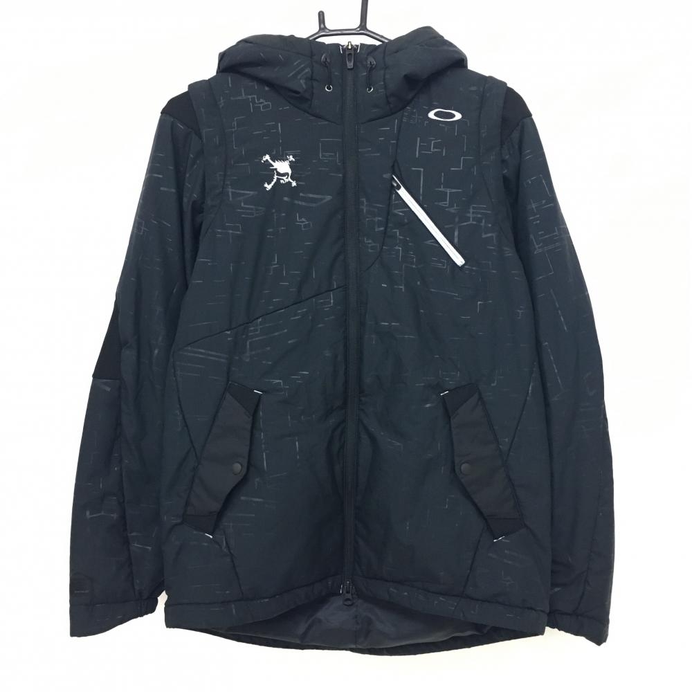 Oakleyゴルフ ブラック キルティングジャケット 美品】オークリー 中綿