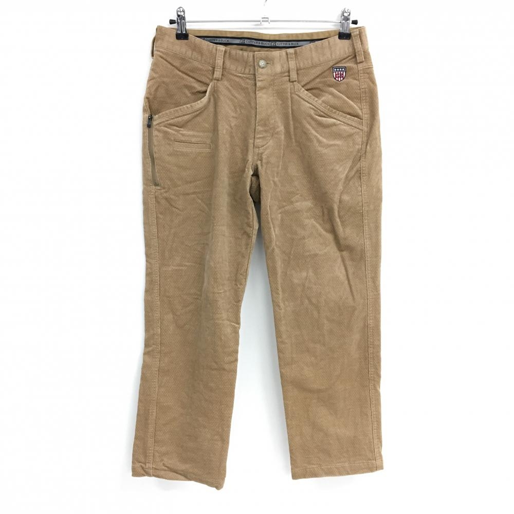 【美品】カッターアンドバック パンツ ブラウン コーデュロイ調 メンズ 79 ゴルフウェア CUTTER＆BUCK