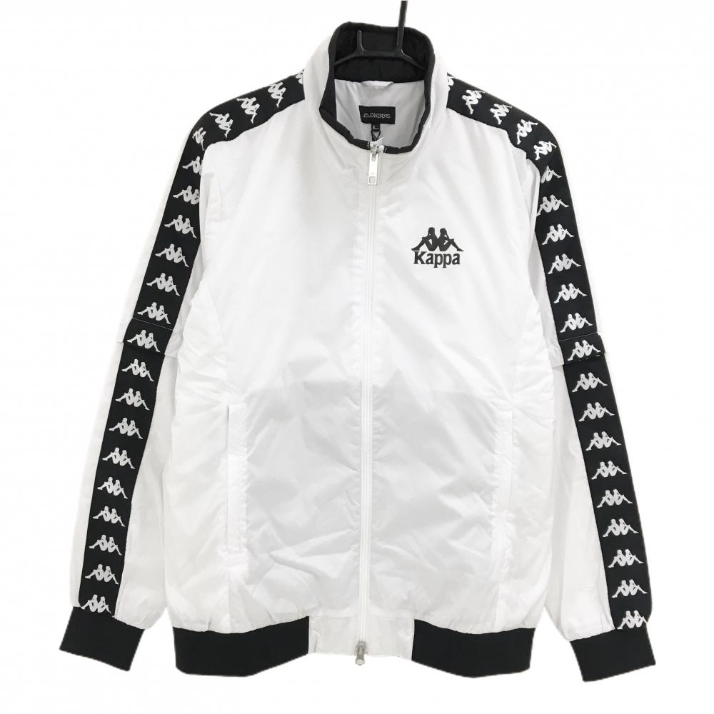 【新品】カッパ 2WAY中綿ジャケット 白×黒 発熱 保温 袖着脱可 メンズ L ゴルフウェア Kappa