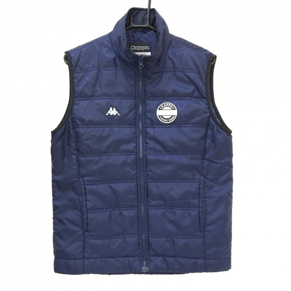 カッパ 中綿ベスト ネイビー×黒 ロゴシルバー  メンズ L ゴルフウェア Kappa