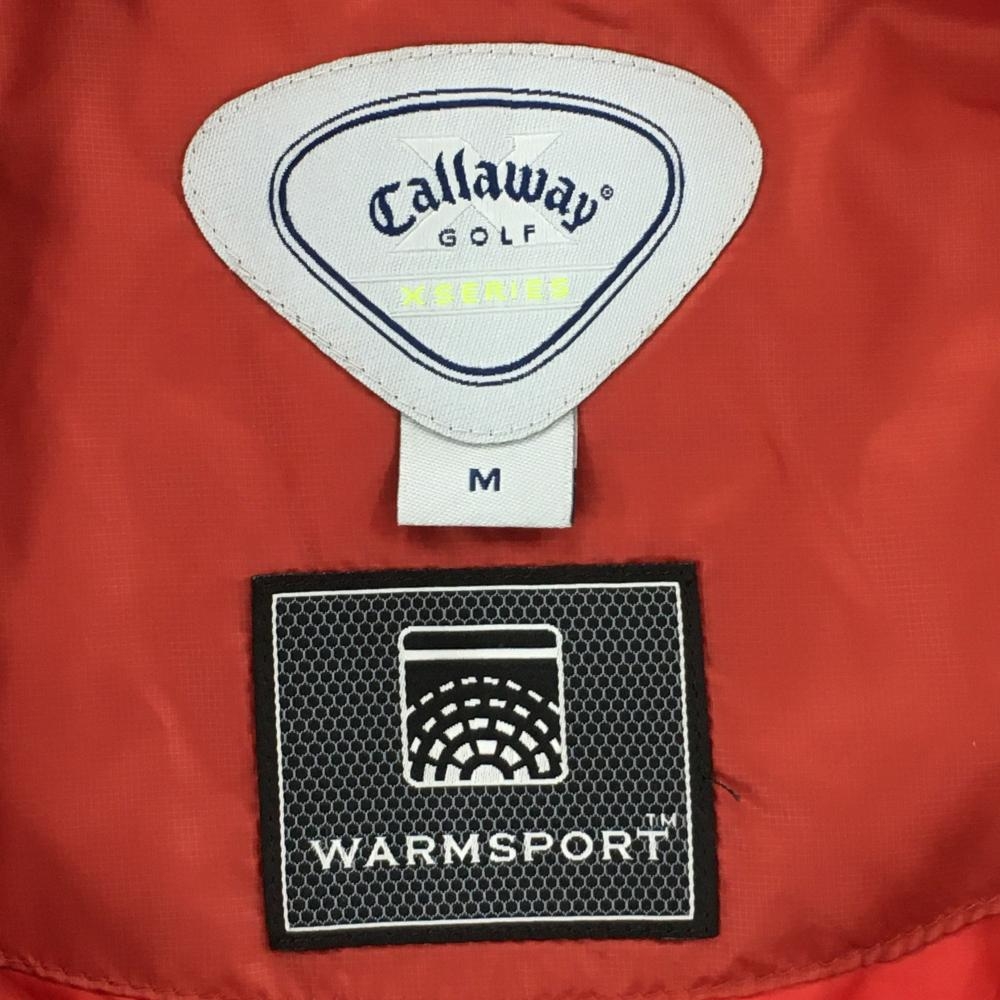 美品】キャロウェイ 2WAY中綿ジャケット レッド バイカラー 袖着脱可