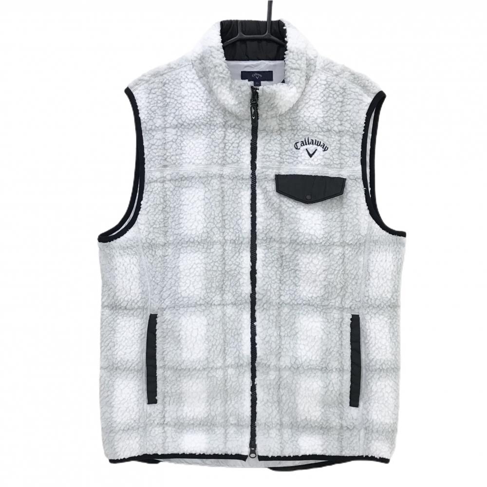 Callaway キャロウェイ 中綿ベスト グレンチェック柄 グレー LLサイズ