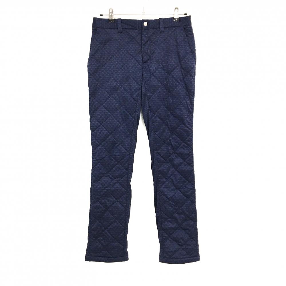 キャロウェイ 中綿パンツ ネイビー×黒 総柄 バックロゴ メンズ M ゴルフウェア Callaway