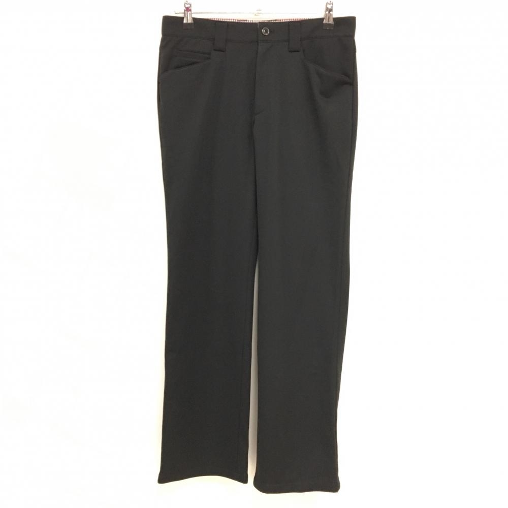 【美品】キャロウェイ パンツ 黒×白 裏微起毛 バックロゴ 後ろポケット メンズ M ゴルフウェア Callaway