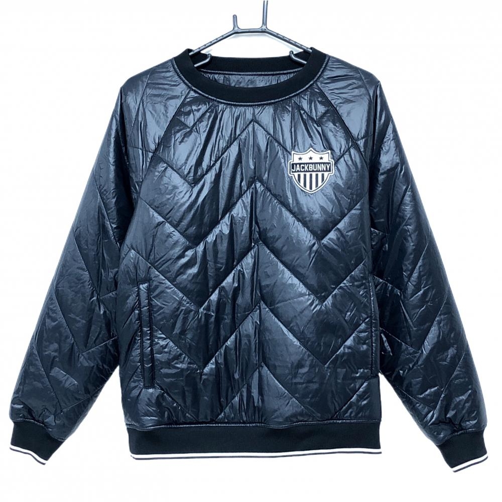 【美品】ジャックバニー 中綿リバーシブルスニード ダークネイビー×白 裏一部ボア キルティング メンズ 4(M) ゴルフウェア Jack Bunny