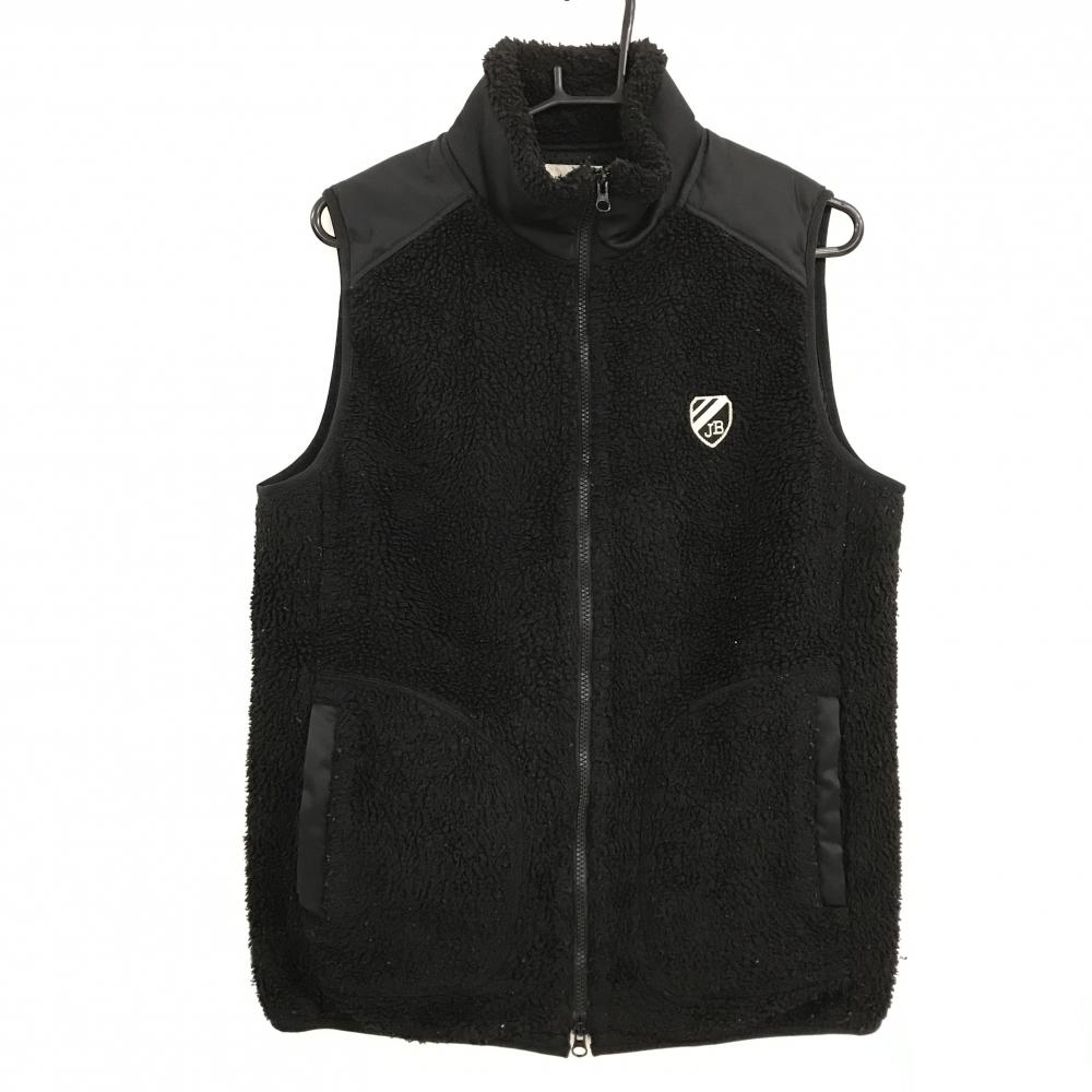 ジャックバニー 中綿ボアベスト 黒 裏地メッシュ 肩切替素材  メンズ 6(XL) ゴルフウェア Jack Bunny