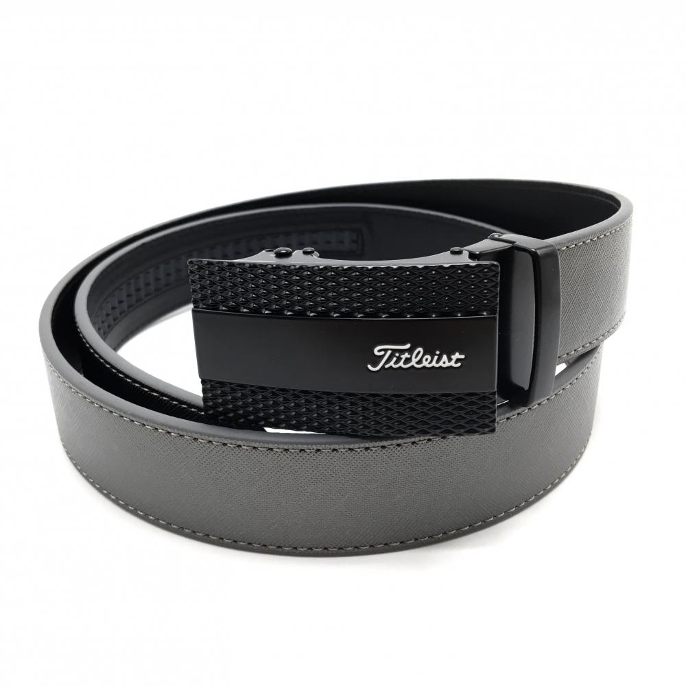 【超美品】タイトリスト ベルト グレー×黒 ロゴ メンズ  ゴルフウェア TITLEIST