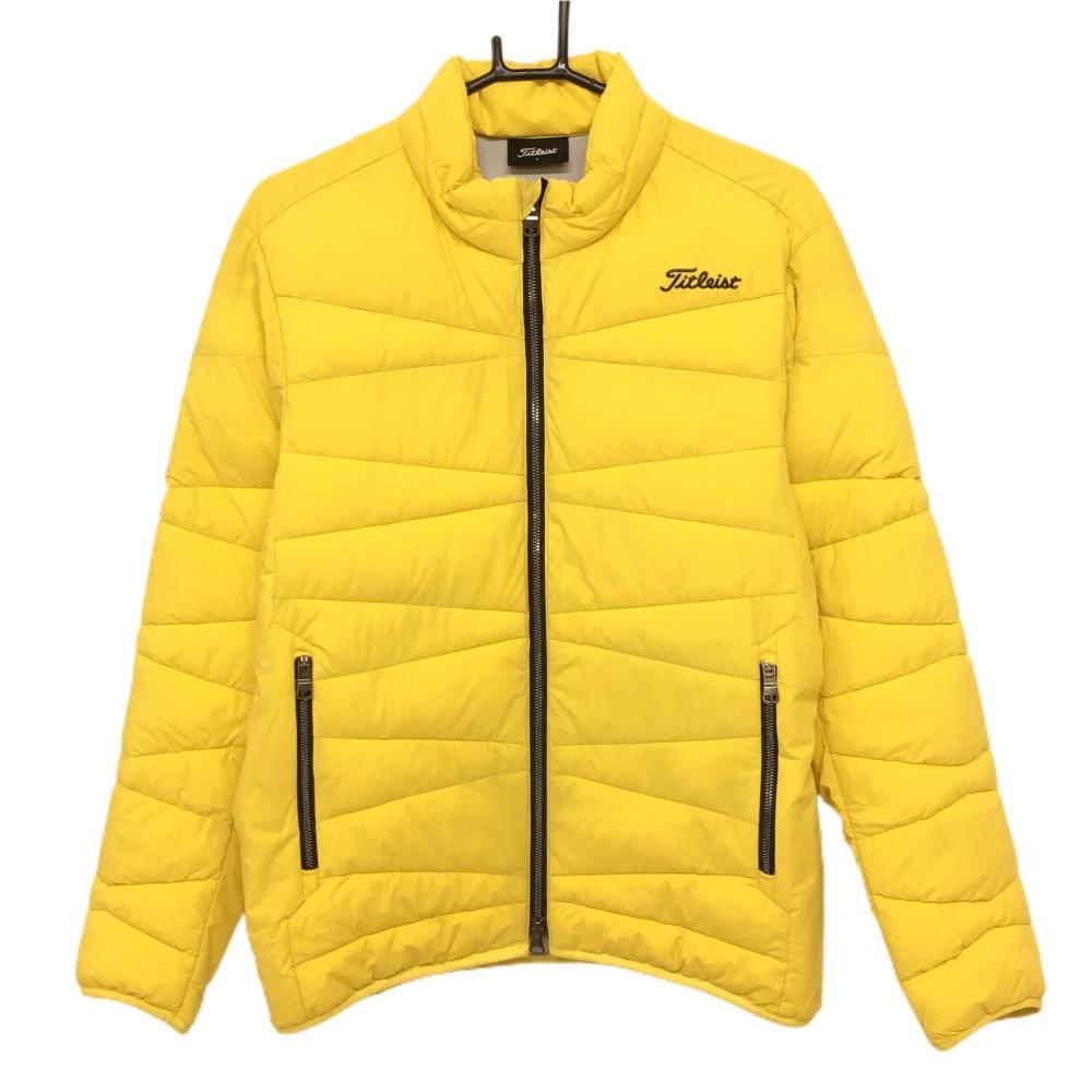 タイトリスト 中綿ジャケット イエロー ロゴ白 メンズ L ゴルフウェア TITLEIST