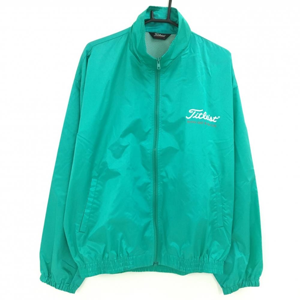 タイトリスト ナイロンジャケット ブルーグリーン系 バックロゴ  メンズ LL ゴルフウェア TITLEIST