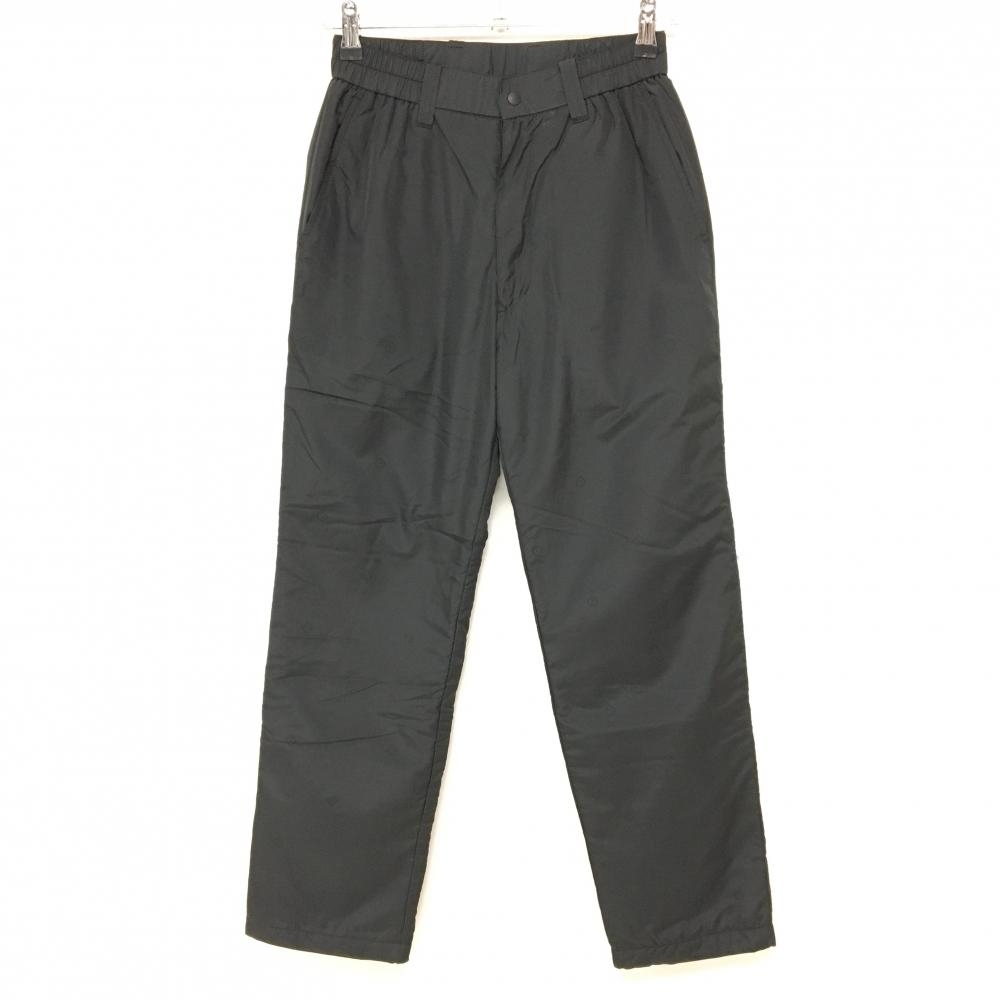 【超美品】タイトリスト 中綿パンツ 黒 総柄 ウエストゴム ドローコード メンズ S ゴルフウェア TITLEIST