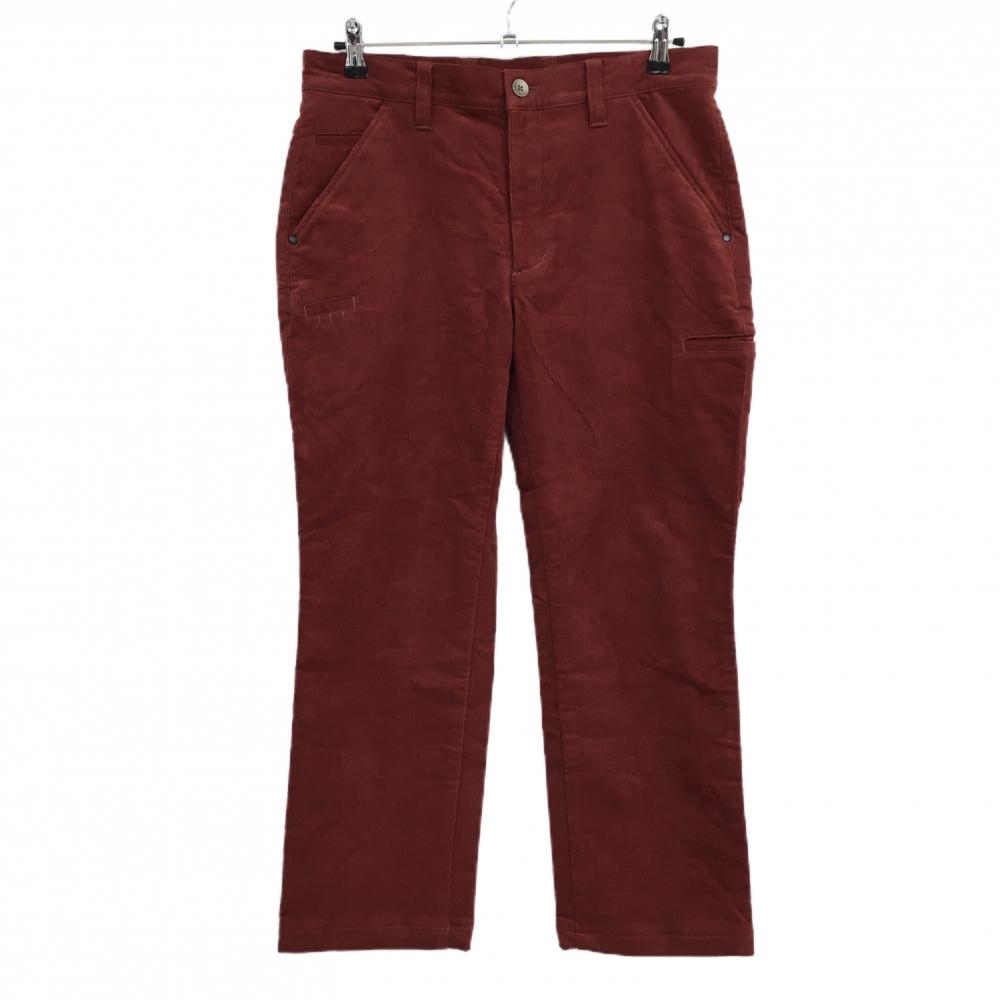 【美品】ティゴラ コーデュロイパンツ レッド ティー装着可 バックロゴ メンズ 79 ゴルフウェア TIGORA