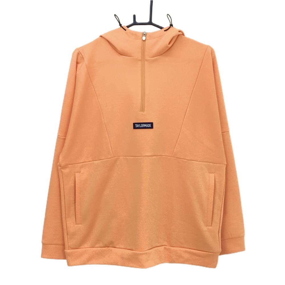 【超美品】テーラーメイド パーカー オレンジ ハーフジップ  メンズ O(XL) ゴルフウェア 2023年モデル TaylorMade
