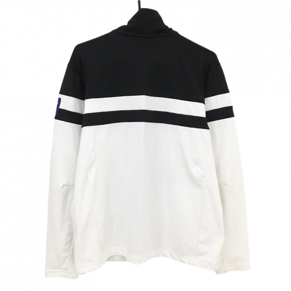 デサントゴルフ ジャケット 白×黒 肩ロゴ 中田英寿 メンズ O ゴルフ