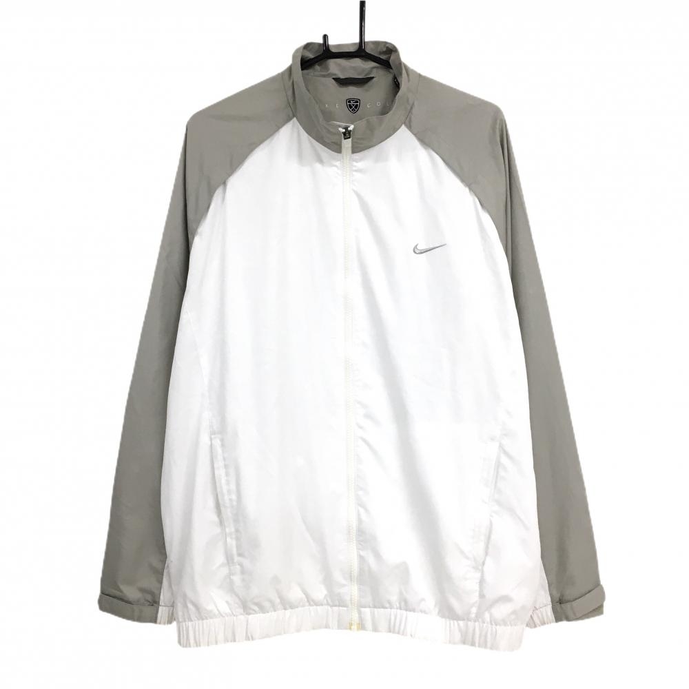 ナイキゴルフ ジャケット 白×グレー バイカラー メッシュ裏地  メンズ サイズ不明 ゴルフウェア NIKE