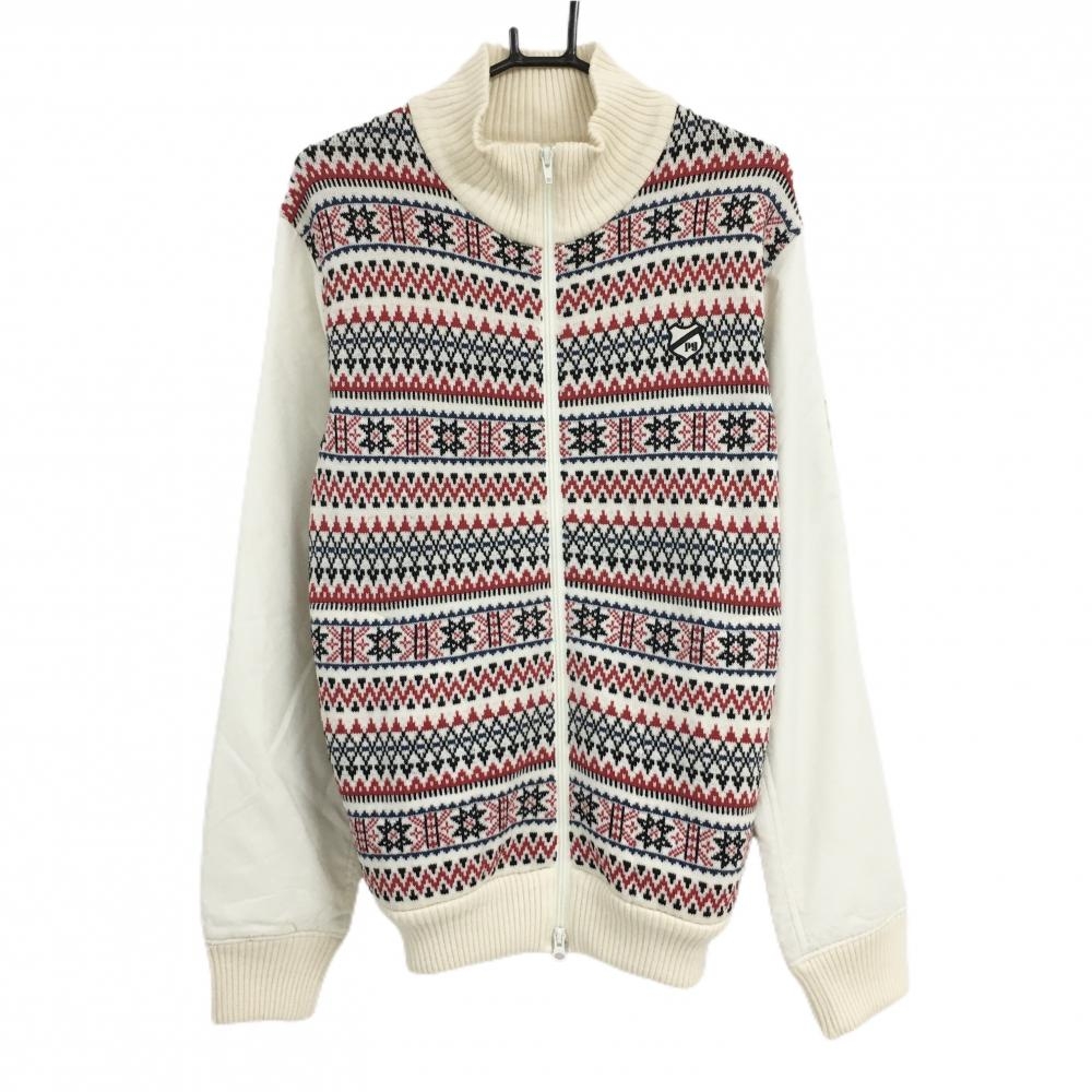 Taylor Made' ニットブルゾン カーディガン ゴルフウェア ホワイト Taylor Made' ニットブルゾン カーディガン ゴルフウェア ホワイト XL