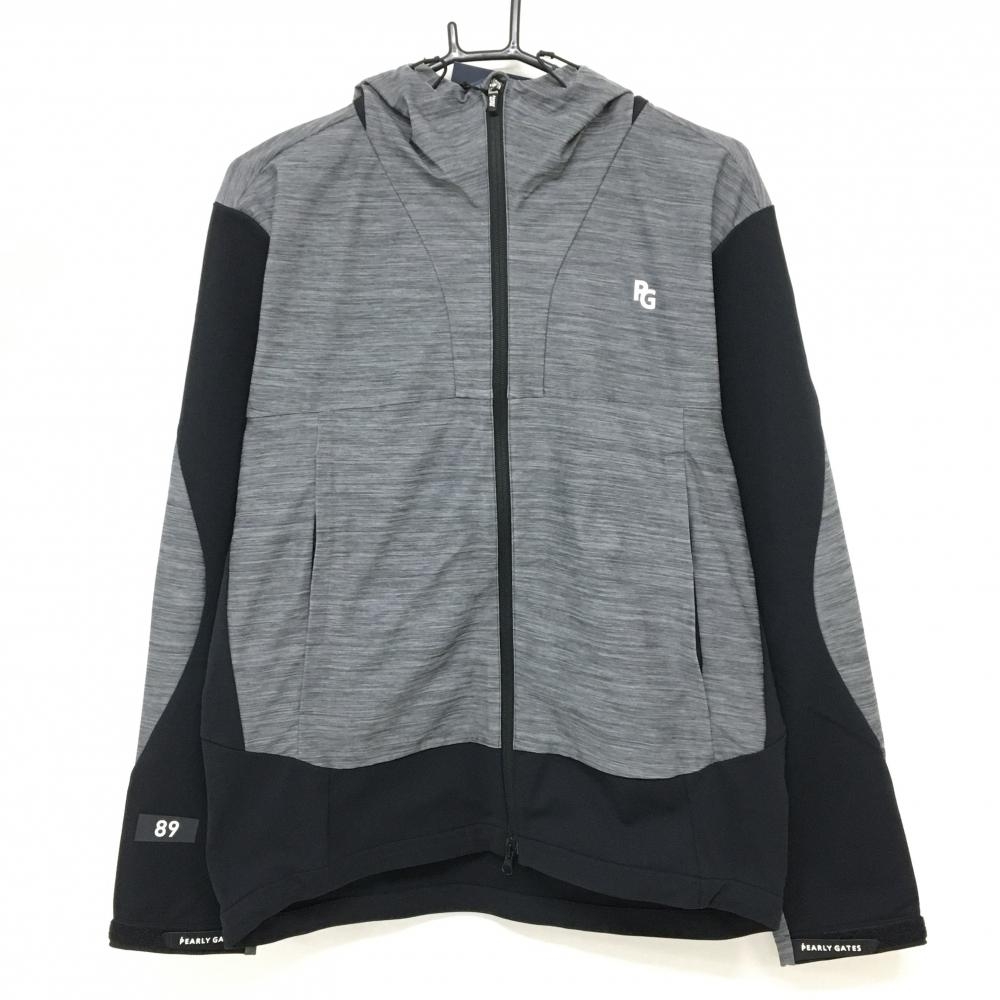 新品】パーリーゲイツ ジップパーカー 杢グレー×黒 切替 ブルゾン