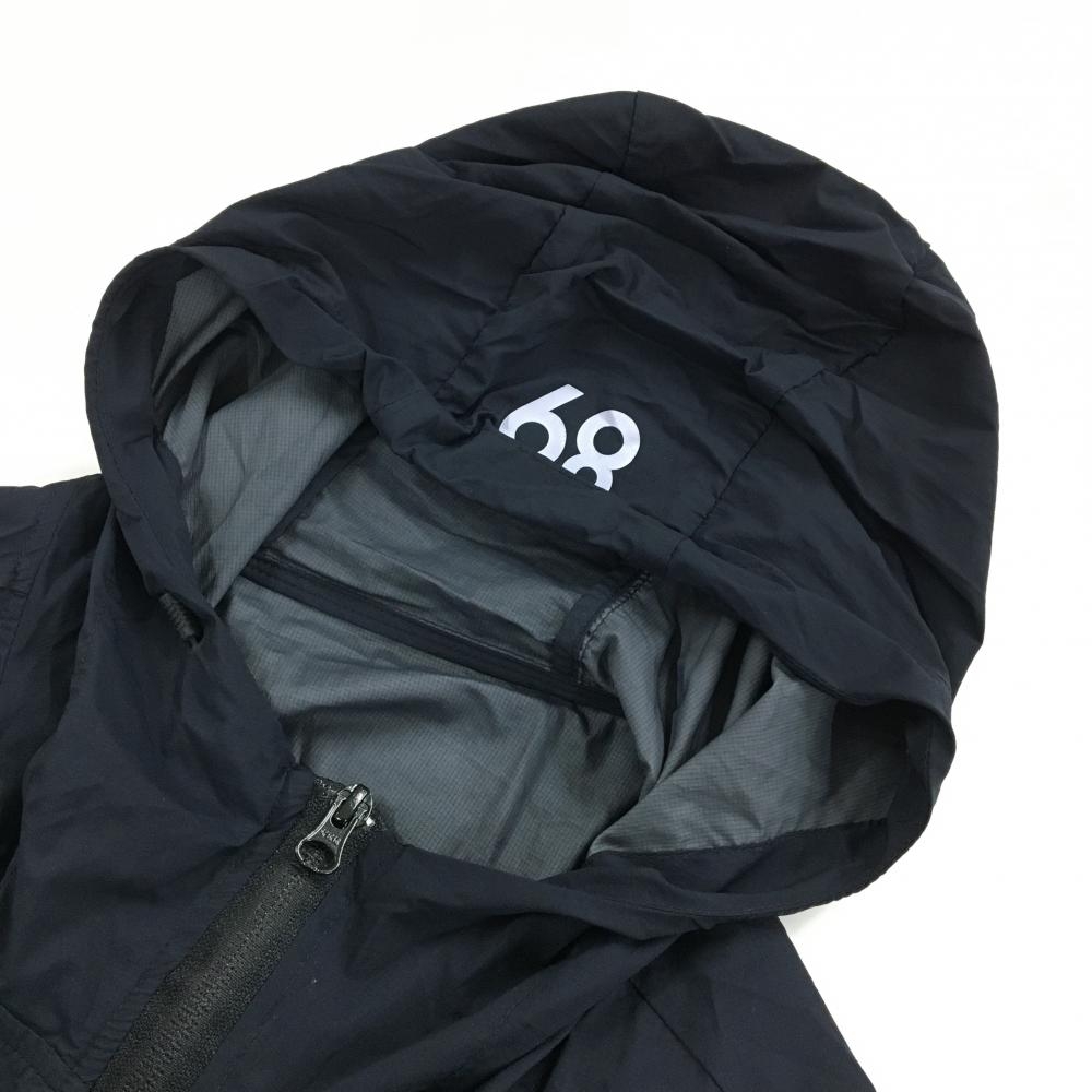 美品】パーリーゲイツ ジップパーカー ネイビー ナイロン 袖ロゴ