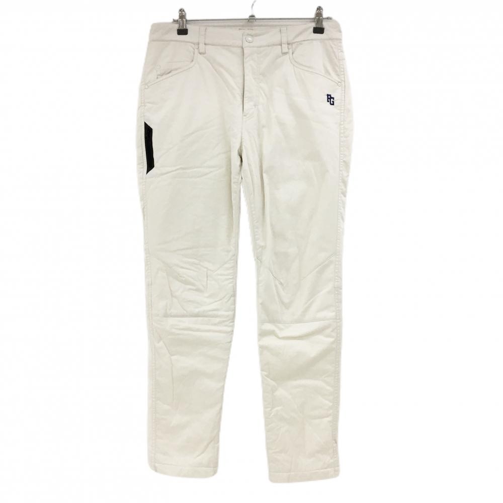 美品】パーリーゲイツ 中綿パンツ 白 ロゴネイビー 裏微起毛 メンズ 5