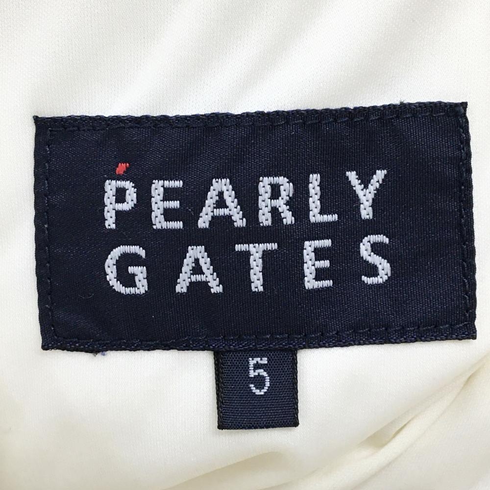 パーリーゲイツ ゴルフ ホワイト スリムフィットパンツ ロゴ刺繍付き L
