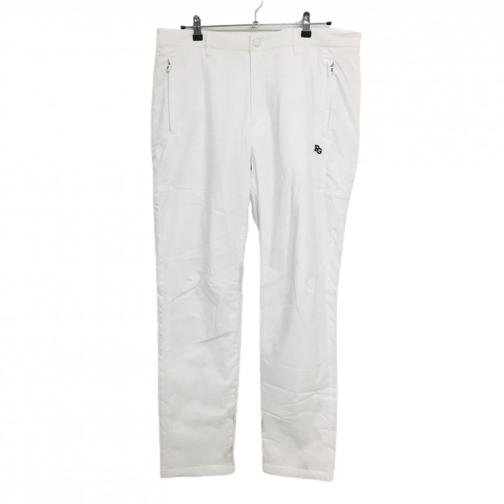 パーリーゲイツ 中綿パンツ 白 ロゴ地模様 裾ロゴ メンズ 7 ゴルフウェア 2024年モデル 大きいサイズ PEARLY GATES