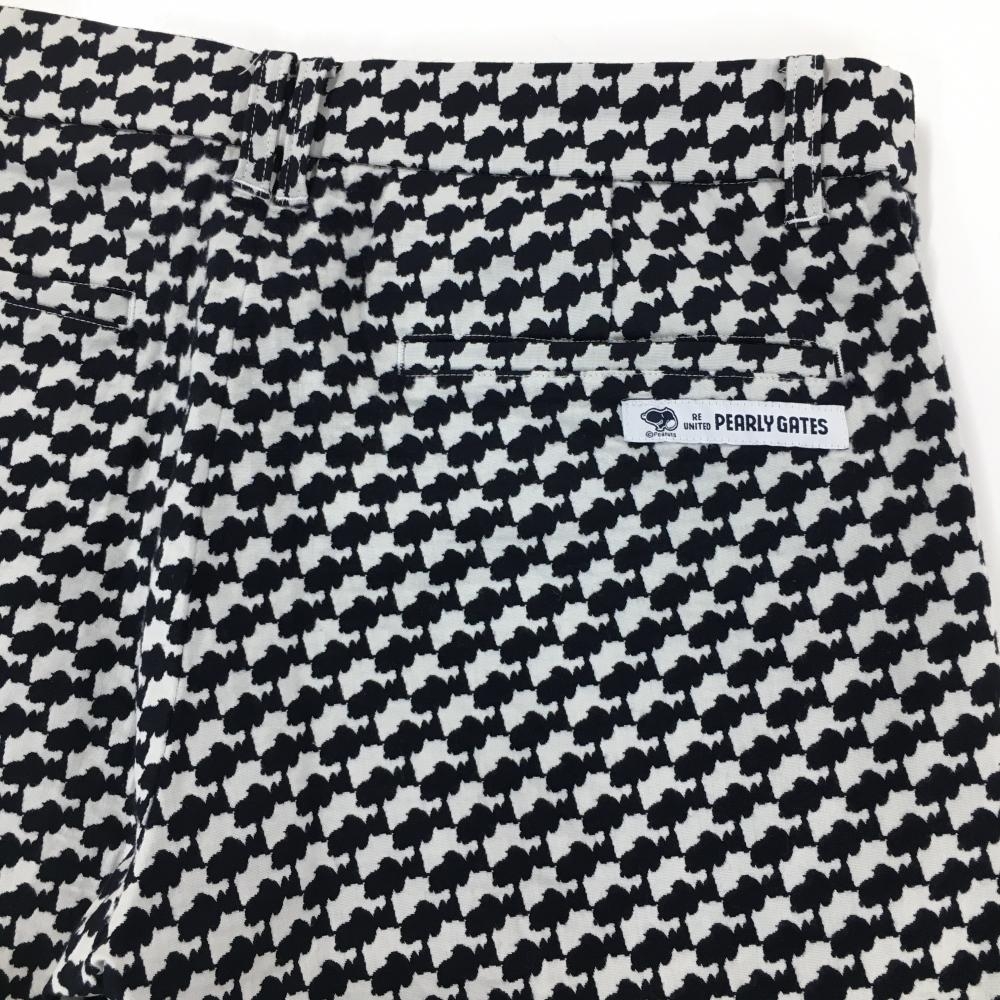 美品】パーリーゲイツ×PEANUTS パンツ 白×ネイビー スヌーピー総柄