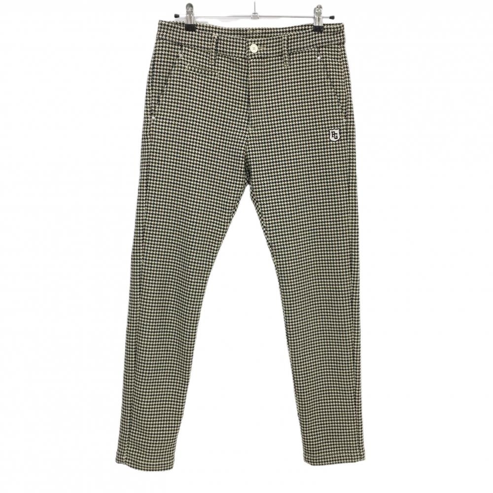 【超美品】パーリーゲイツ パンツ ライトベージュ×ボルドー 千鳥格子 ウール混 裏地付  メンズ 4(M) ゴルフウェア PEARLY GATES