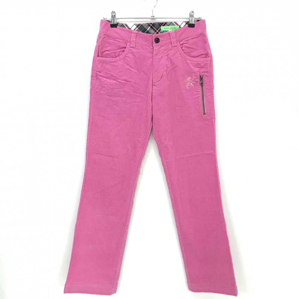 ビバハート コーデュロイパンツ ピンク ロゴ刺しゅう 表微起毛 ストレッチ メンズ 76 ゴルフウェア VIVA HEART