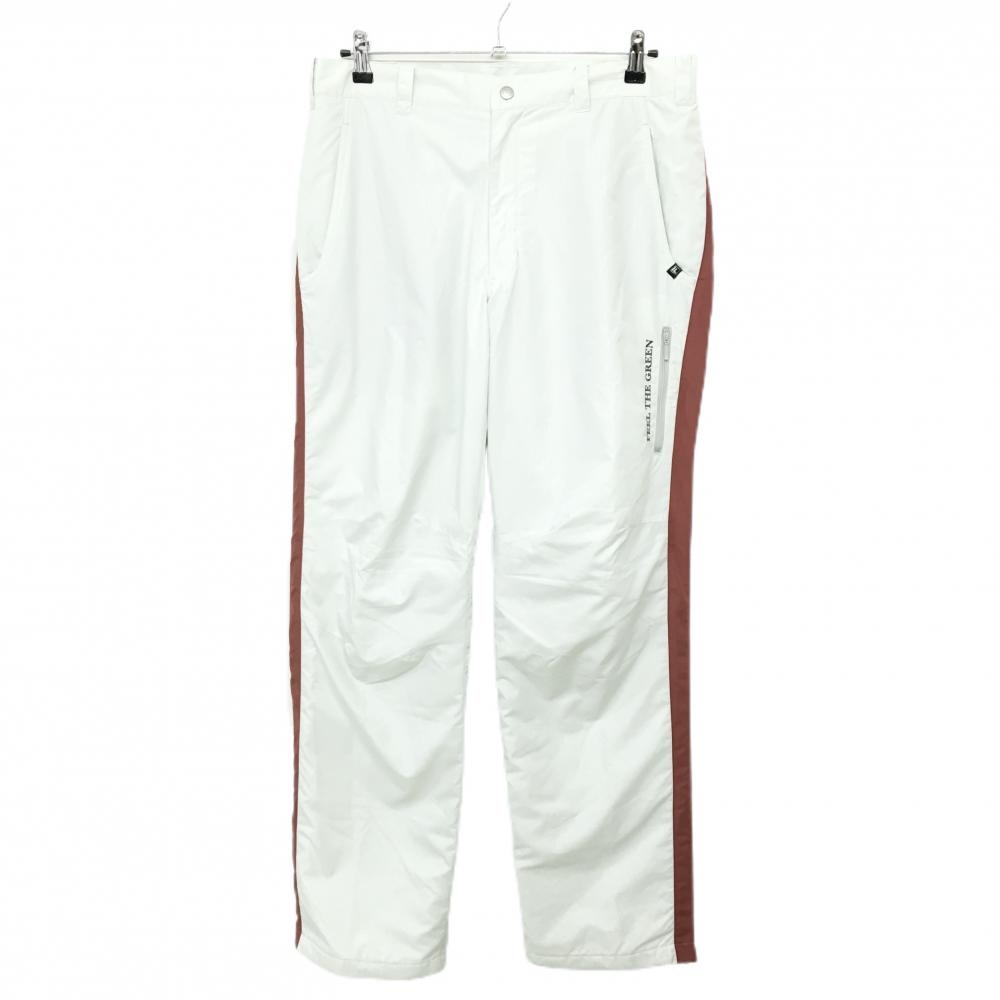 【新品】フィラゴルフ 中綿パンツ ライトグレー×レッド 地模様 撥水加工 メンズ 88 ゴルフウェア FILA GOLF