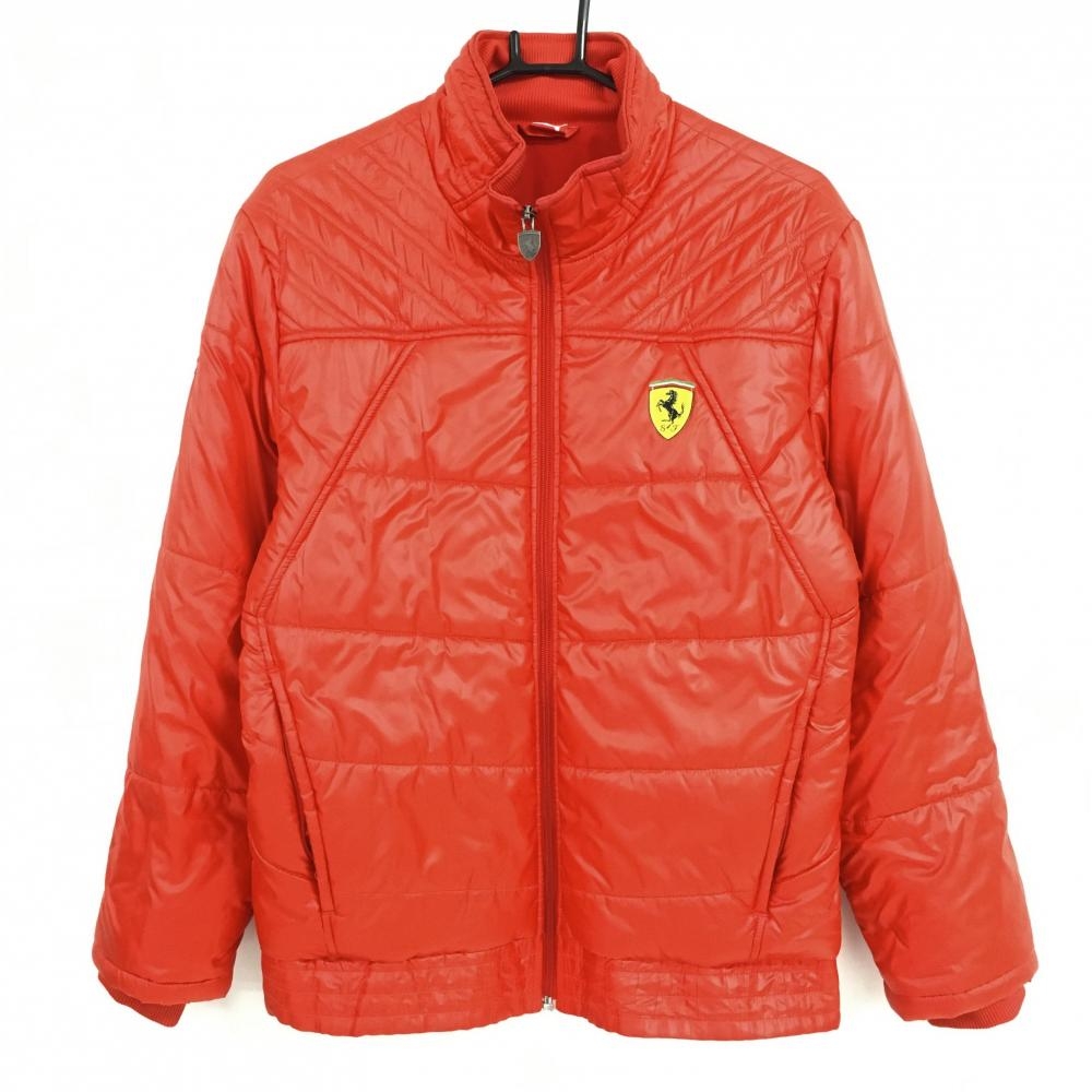 プーマ×フェラーリ 中綿ジャケット レッド ロゴワッペン Ferrari  メンズ M ゴルフウェア PUMA
