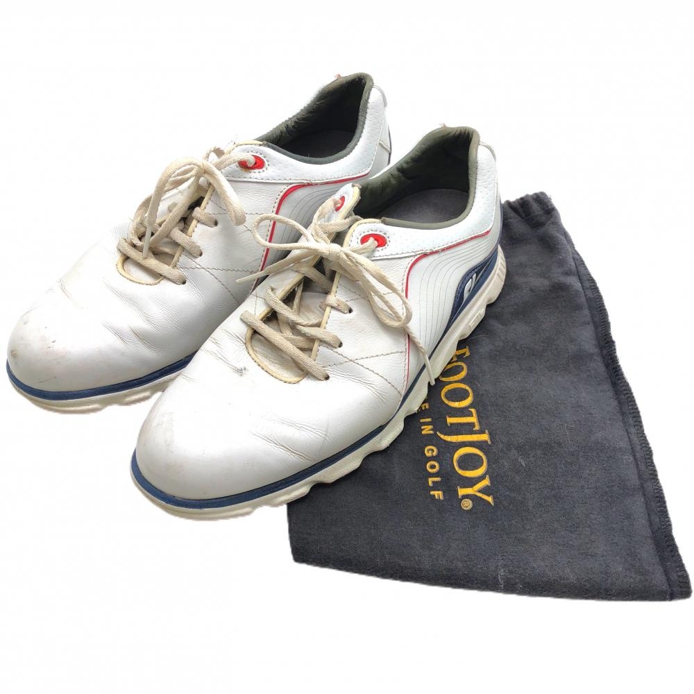 フットジョイ ゴルフシューズ 白×ネイビー 53269 PRO SL スパイクレス メンズ 7M(25.0相当） ゴルフウェア FootJoy
