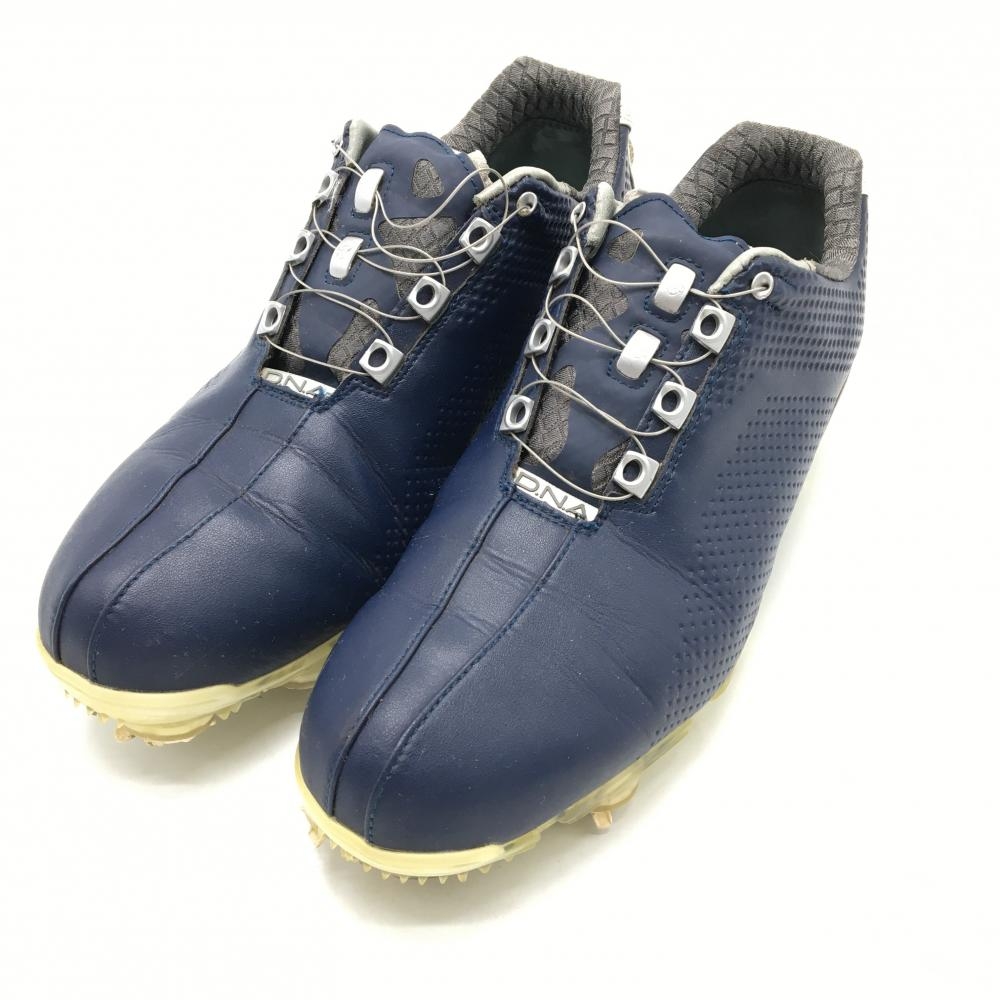 【美品】フットジョイ ゴルフシューズ ネイビー×白 53389J DNA Boa ダイヤル式 メンズ 26.0 ゴルフウェア FootJoy