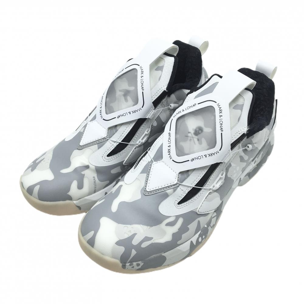 超美品】マークアンドロナ ゴルフシューズ グレー×白 カモフラ Atrium