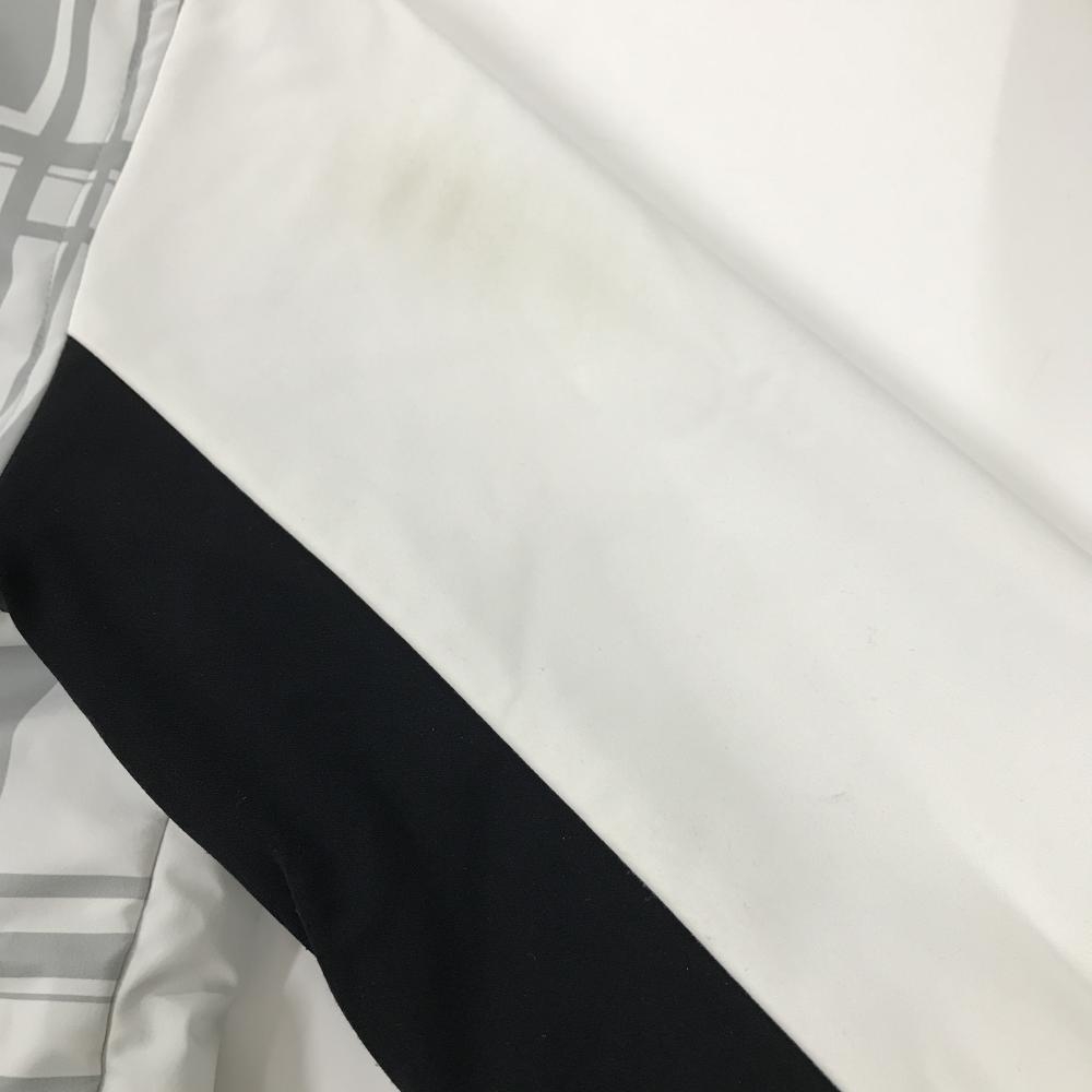 マークアンドロナ 中綿異素材ジャケット 白×グレー×黒 身頃総柄 メンズ