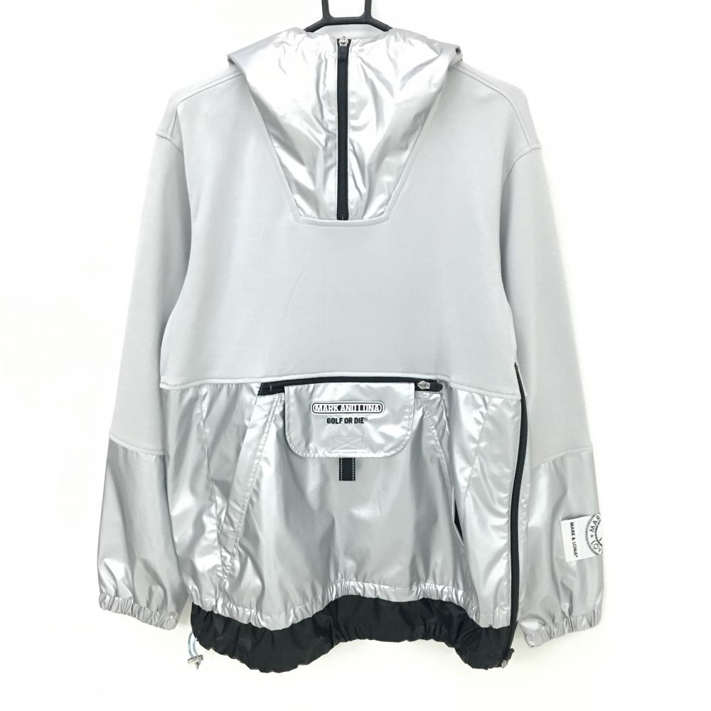 マークアンドロナ　ナイロンジャケット グレー　Mサイズ　ゴルフウェア マークアンドロナ ナイロンジャケット グレー Mサイズ ゴルフウェア