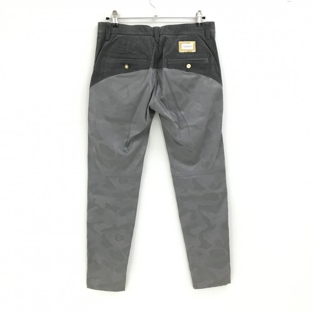 MARK&LONA マークアンドロナ コーデュロイパンツ スカル総柄 レッド系