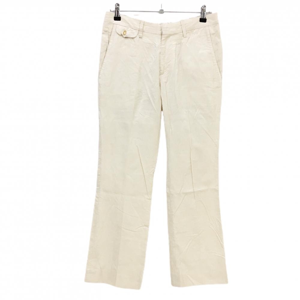 マークアンドロナ コーデュロイパンツ アイボリー スカルゴールド  メンズ S ゴルフウェア MARK＆LONA