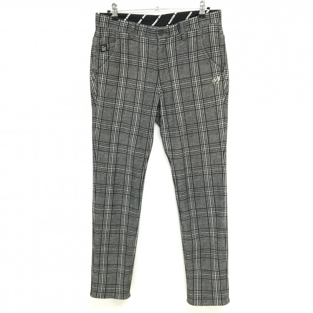 現行モデル　マスターバニー　パンツ　4 M〜L相当　ツイード　グレー　黒　ゴルフ 現行モデル マスターバニー パンツ 4 M〜L相当 ツイード グレー 黒