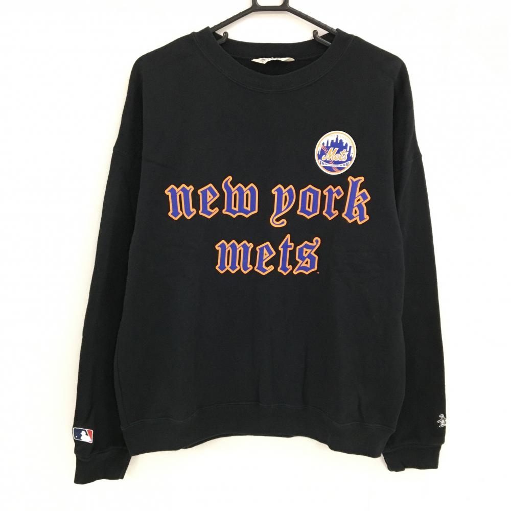 【美品】ペンギンバイマンシングウェア トレーナー 黒×オレンジ スウェット GENUINE MERCHANDISE メンズ M ゴルフウェア Munsingwear