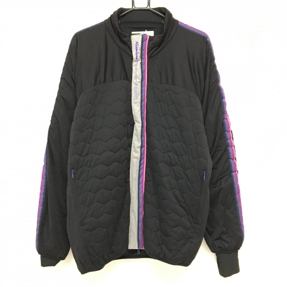 超美品】ラッセルノ 中綿ジャケット 黒 身頃ハニカム柄キルティング