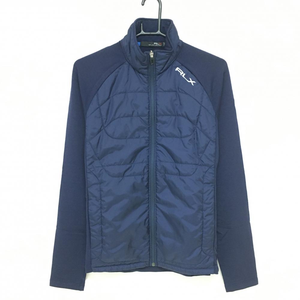 【美品】RLXラルフローレン 切替中綿ジャケット ネイビー 前身頃中綿  メンズ SP ゴルフウェア Ralph Lauren