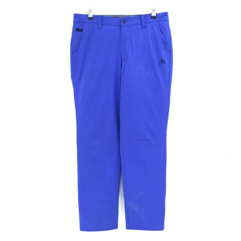 ルコックゴルフ ダウンパンツ ブルー×黒 ロゴ刺しゅう メンズ 85 ゴルフウェア le coq sportif