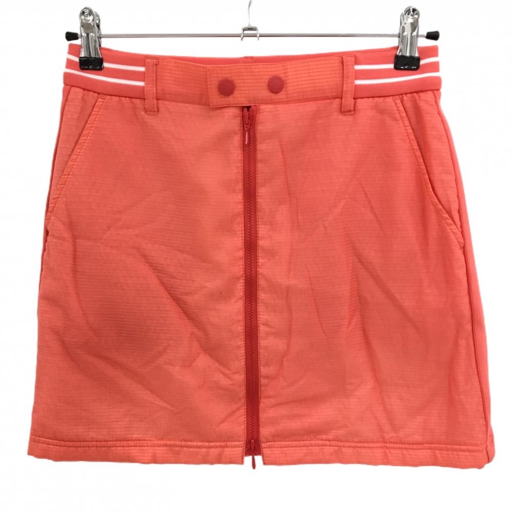 【超美品】23区ゴルフ 中綿スカート オレンジ ベルト部一部ゴム フロントジップ レディース 0(S) ゴルフウェア 23区