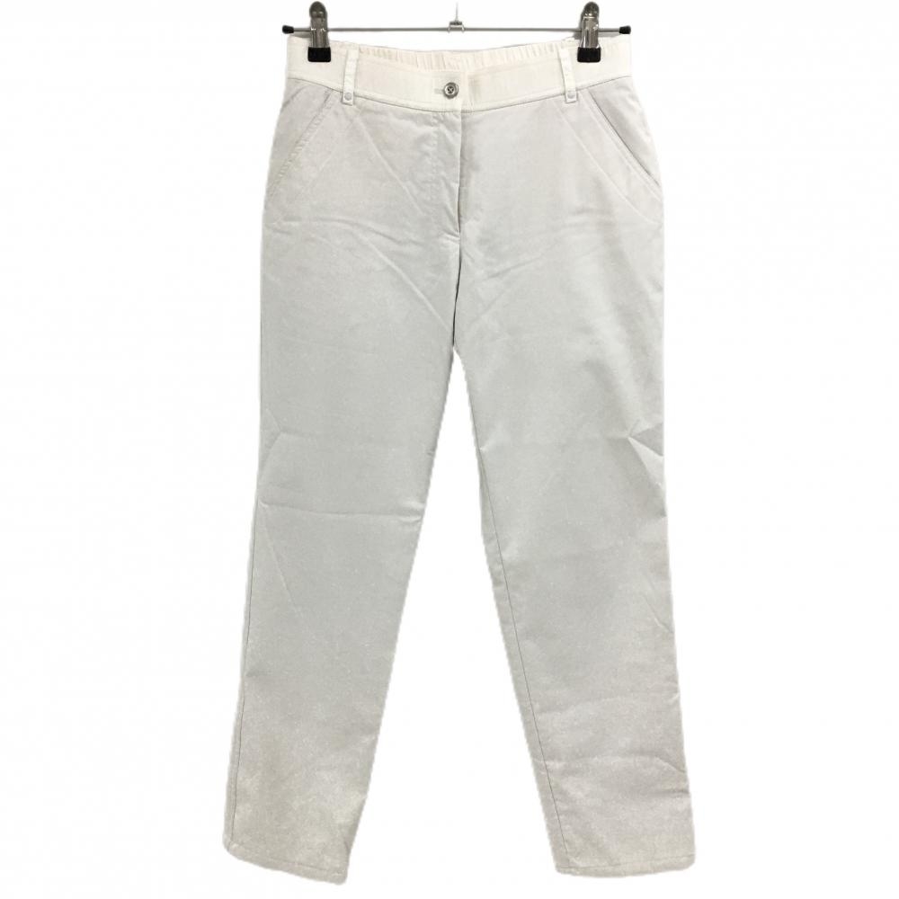 アダバット パンツ アイボリー 裏起毛 ウエスト後ろゴム  レディース 38(M) ゴルフウェア adabat